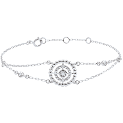 Bracelet Salty Flower - circle - white gold and diamonds
