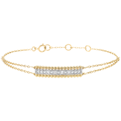 Bracelet Salty Flower - two rings - Yellow Gold - 9 carat