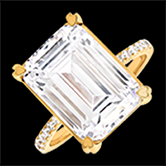 Célestia Ring – Gerecycled 18 karaat geelgoud en lab-grown diamant