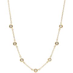 Collana diamanti Caliste - Oro bianco - 9 carati - 7 Diamanti