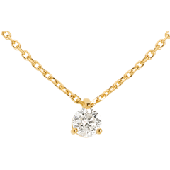 Collana Punto luce - Oro giallo - 18 carati - Diamante - 0.31 carati