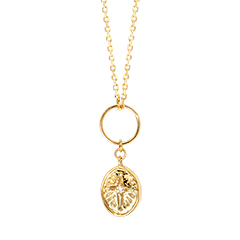 Collar Sora – Oro amarillo de 9 quilates y diamante sintético