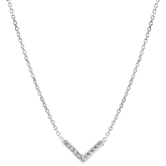 Collier Abondance - Eve - or blanc 18 carats et diamants 