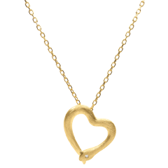 Collier Balade Imaginaire - Serpent d'amour - variation petit modèle - or jaune 18 carats brossé diamant