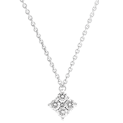 Collier Fraîcheur - Dina - or blanc 9 carats et diamants