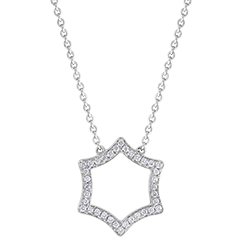 Collier Fraîcheur - Lux - or blanc 9 carats et diamants