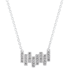 Collier Fraîcheur - Mélodie - or blanc 18 carats et diamants