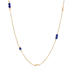 Collier Marine – 9-karätiges Gelbgold und Lapislazuli