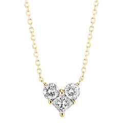 Collier Précieux Secret - Lovely - or jaune 9 carats et diamants 