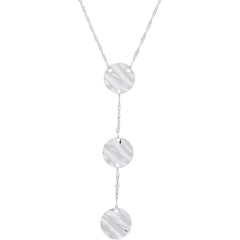 Collier Trois Soleils - or blanc 9 carats