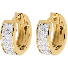 Cercei Constelaţie - Astrală - variantă model mic - aur galben de 18K - 0.12 carate - 24 de diamante