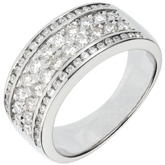 Inel Constelaţie - Cosmos - 62 diamante - aur alb de 18K