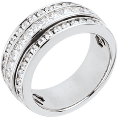 Inel Feerie - Calea Lactee - aur alb de 18K pavat - 1.46 carate - 43 diamante