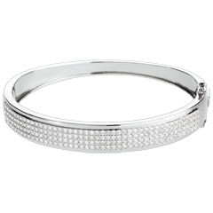 Jonc Constellation - Astrale - 4 rangs de diamants - 1.62 carats - 180 diamants - or blanc 18 carats