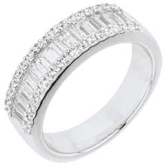 Bague Féérie - Lumière Infinie - 49 diamants : 1.63 carats - or blanc 18 carats