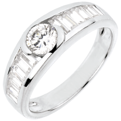 Bague Destinée - Solitaire Aphrodite - diamant 0.46 carat - or blanc 18 carats