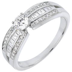 Bague Solitaire Destinée - Frederika - 0.30 carat - or blanc 18 carats