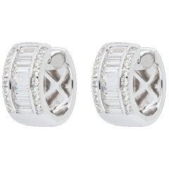 Boucles d'oreilles Féérie - Lumière Infinie - grand modèle - or blanc 18 carats