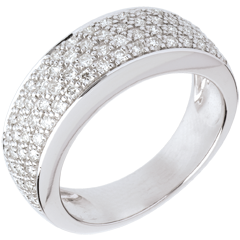 Bague Constellation - Astrale variation - or blanc 18 carats pavée - 0.72 carat