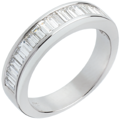 Half eternity ring white gold channel setting - 1 carat