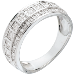 Anneau Féérie - Galaxie - 0.28 carat - 33 diamants - or blanc 18 carats