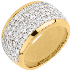 Ring Constellation - Celestial Landscape - yellow gold paved - 2.05 carat - 79 diamonds