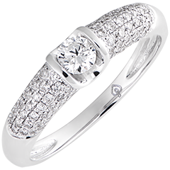 Bague de fiançailles Destinée - Diane - or blanc 18 carats et diamants