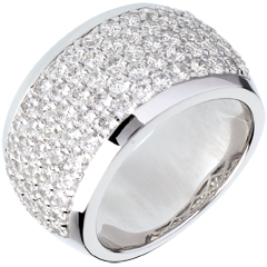 Ring Constellation - Celestial scenery - white gold paved - 2.05 carat - 79 diamonds