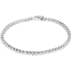 Bracciale Pallottoliere diamanti - Oro bianco - 18 carati - 60 diamanti - 1.15 carati 