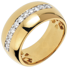 Anello Fantasmagoria - Bagliore Solare - Oro giallo -18 carati - 11 diamanti - 0.37 carati