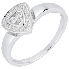Anello Cinema - Oro bianco - 18 carati - 15 Diamanti - 0.15 carati