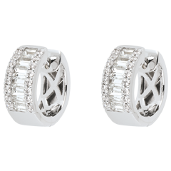 Orecchini Fantasmagoria - Luce Infinita - modello piccolo - Oro bianco . 18 carati - 48 Diamanti - 1.38 carati