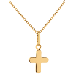 Croix moderne - or jaune 18 carats