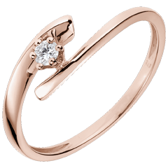 Solitaire Cuib Preţios - Orion - aur roz de 18K