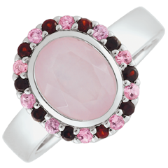 Ring Bloem van Eden - Zilver en edelstenen