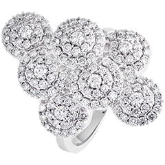 Bague Destinée - Panache - or blanc 18 carats et diamants