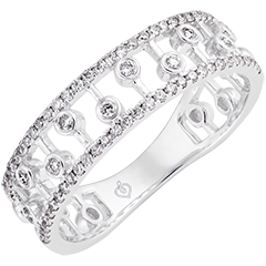 Bague Destinée - Philipine - or blanc 9 carats et diamants