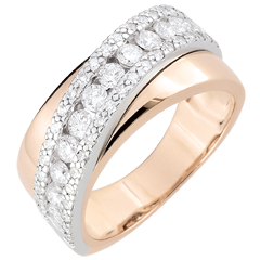 Bague Destinée - Victoria - or blanc et or rose 18 carats