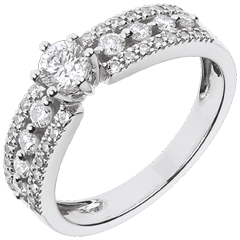 Solitaire Destinée - Tsarine - or blanc 18 carats - diamant 0.27 carat