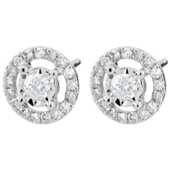 Boucles d'oreilles Destinée - Favorite - or blanc 9 carats