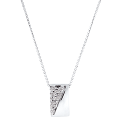 Destiny Necklace - Constance - white gold 9 carats and diamonds