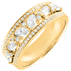 Ring Destiny - Byzantine - yellow gold and diamonds - 18 carat