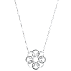 Destiny Necklace - Arabesque - white gold 9 carats and diamonds