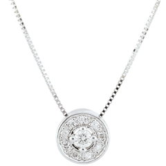 Collana Destino - Ludmilla - Oro bianco - 9 carati - 10 Diamanti