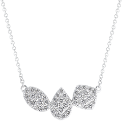 Collana Destino - Cleo - oro bianco 9 carati e diamanti