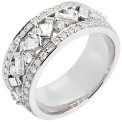 Anillo Destino - Emperatriz - oro blanco 18 quilates - diamantes 0. 9 quilates