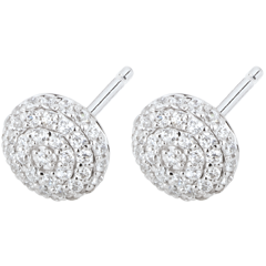 Destino n.º 8 - Pendientes cortos Oro blanco 18 quilates (750)