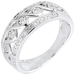 Anello Destino - Diana - Oro bianco - 18 carati - 13 Diamanti