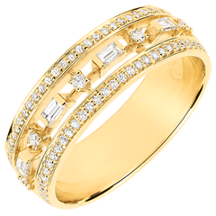 Anillo Destino - Pequeña Emperatriz - oro amarillo 18 quilates - 71 diamantes