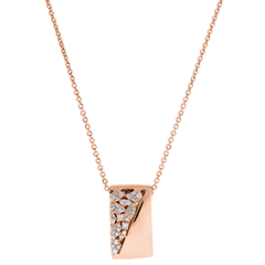 Halsketting Lotsbestemming - Constance - 9 karaat rosegoud en diamanten